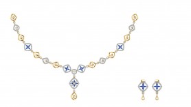 Amira Diamond & Sapphire Chain Necklace
