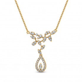Victoria Diamond Double Hook Pendant  Necklace