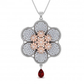 Floral Diamond & Gemstone Jewelry Set