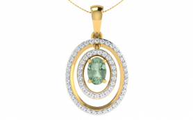 Diamond & Peridot Gemstone Jewelry Set