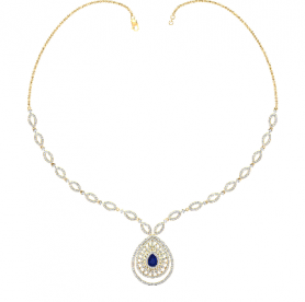Diamond & Sapphire Gemstone Necklace