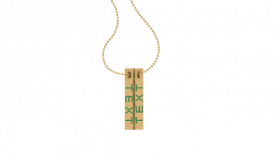 Prism Minimalistic Inscription Gold Pendant