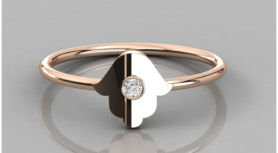 Two tone Casual Diamond Ring - For Her