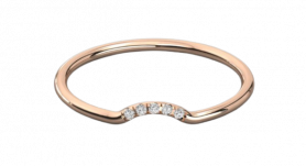 Diamond Curve Stack Ring