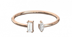 Casual Cuff Diamond Ring - For Her