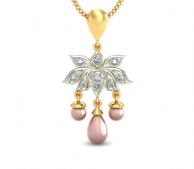 Lotus Drop Diamond Casual Pendant